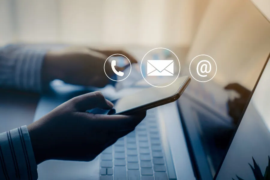 Contact us or Customer support hotline people connect.