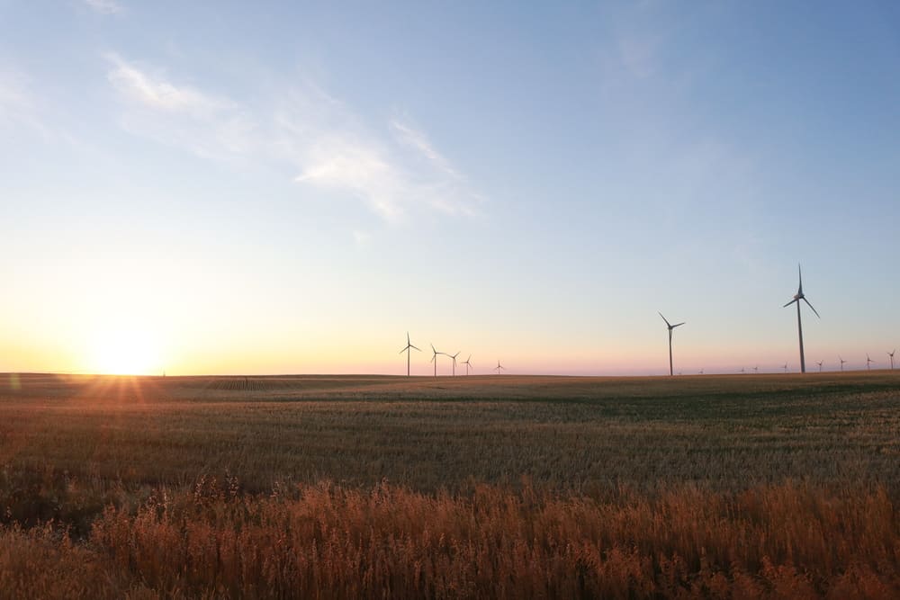 Windmills in Taber Alberta