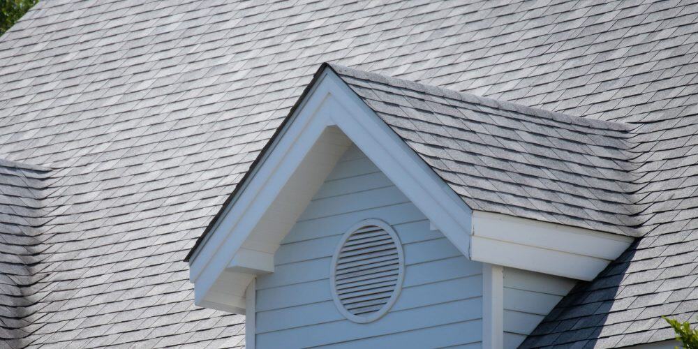 close up of Garret house and Roof shingles on top of the house