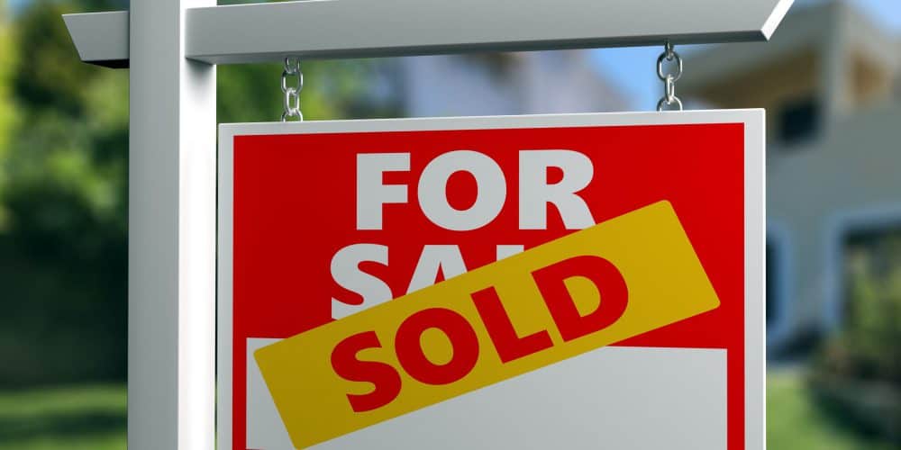 close up of Sold Sign