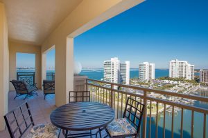 View from balcony of ritz carlton sarasota overlooking bay