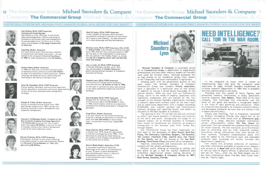 A brochure from the early days of MS&C Commercial.