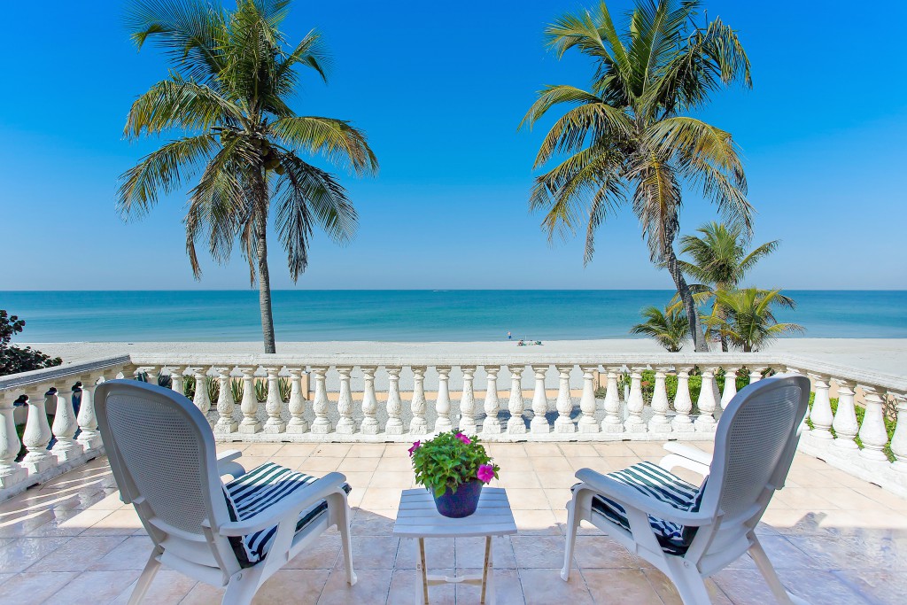 The view from the effortlessly romantic balcony at 400 4th St W.