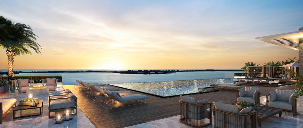 Rooftop pool and spa at The Grande