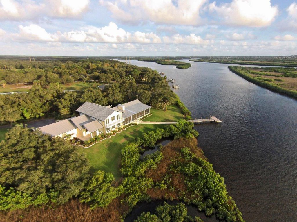 6.26 acres on the Manatee River. 9603 25th St E. Listed for $1,800,000.