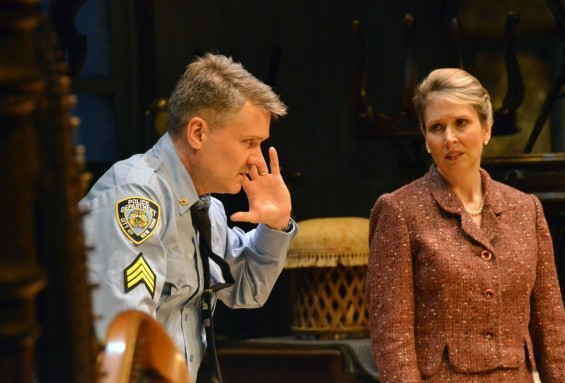 Charlie Kevin as Victor and Lauren Wood as his wife Esther in