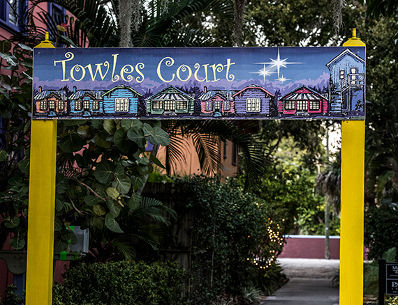 Towles Court is a surprising and delightful destination in Sarasota. All photography by Cliff Roles.