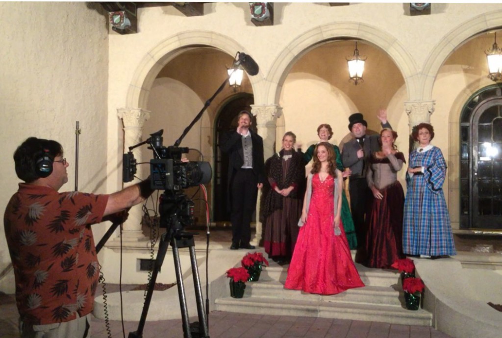 A behind-the-scenes look as Mark captures Kathryn and the cast of 