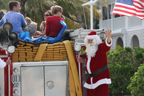 Festivities, firetrucks, and Feliz Navidad from Useppa Island.