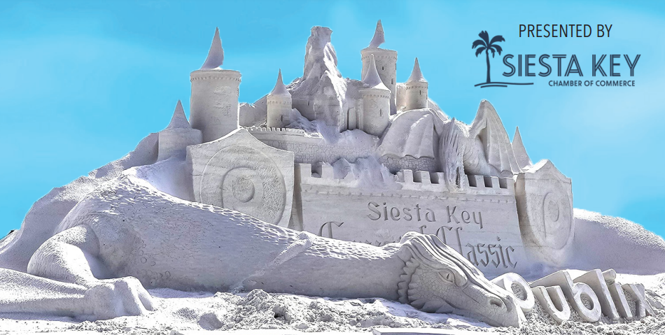 Sand castle sculpture from Siesta Key Crystal Classic