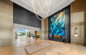Inside lobby of the St. Regis Longboat Key