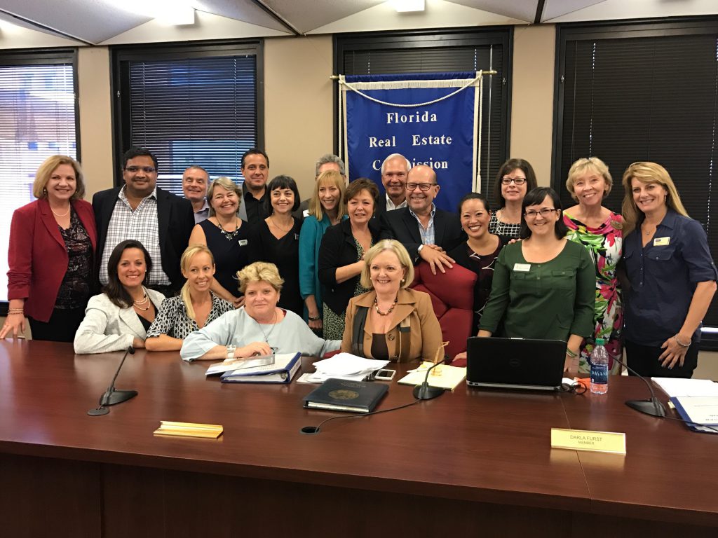 At her final commission meeting in Orlando as part of the Florida Real Estate Commission, MSC Manager Darla Furst was visited by 24 agents from Michael Saunders & Company.