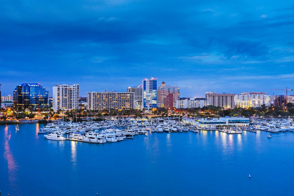 New condominiums and hotels are on the rise in downtown Sarasota.