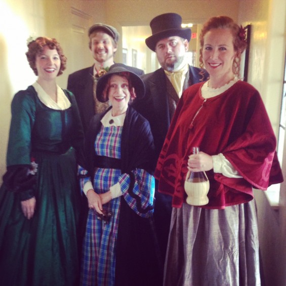 The cast as they get ready to go on.