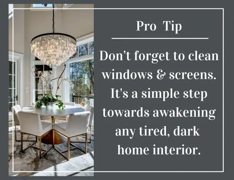 Pro tip for selling your home - don't forget to clean windows and screens.