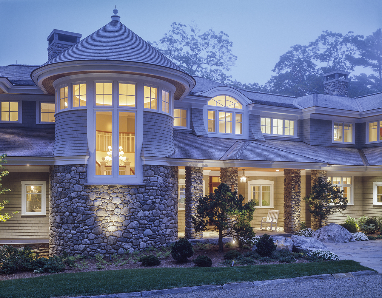 Rockport ME _ Roofline reminiscent of medieval Japanese castles