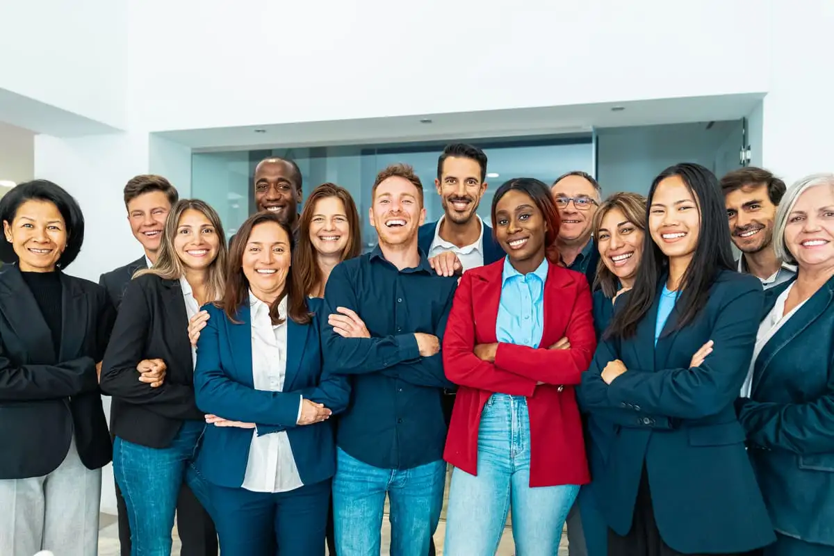 Happy real estate brokers