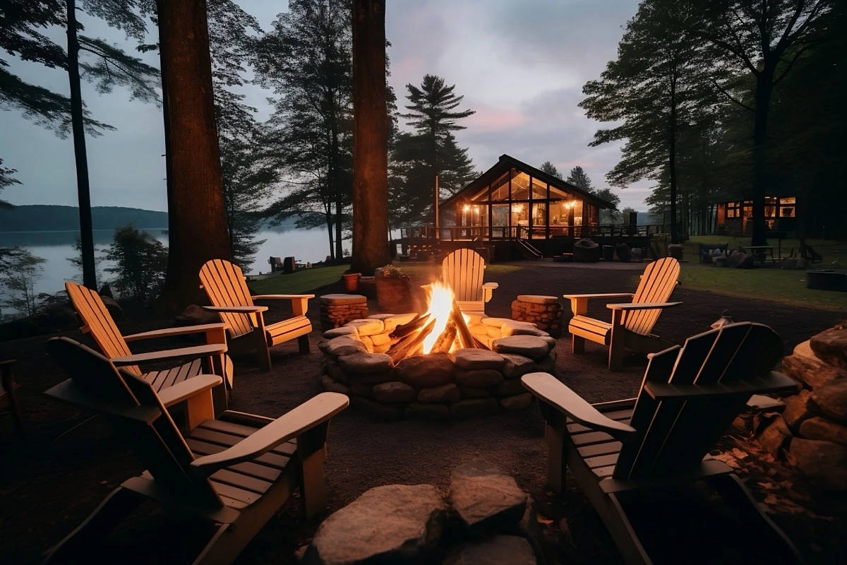 Lakefront property (alternate), calm water, natural setting