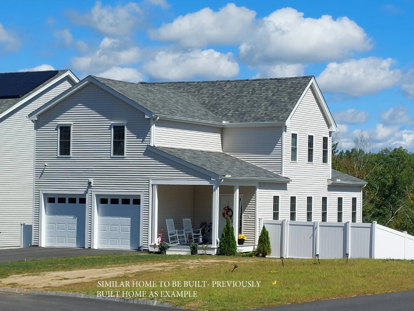 Modern new construction exterior in Massachusetts