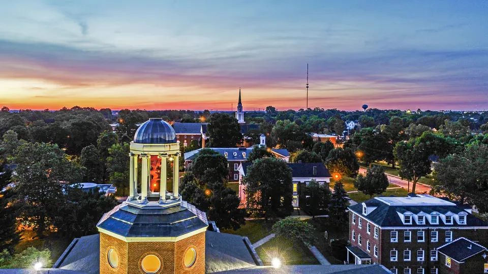 Town skyline view
