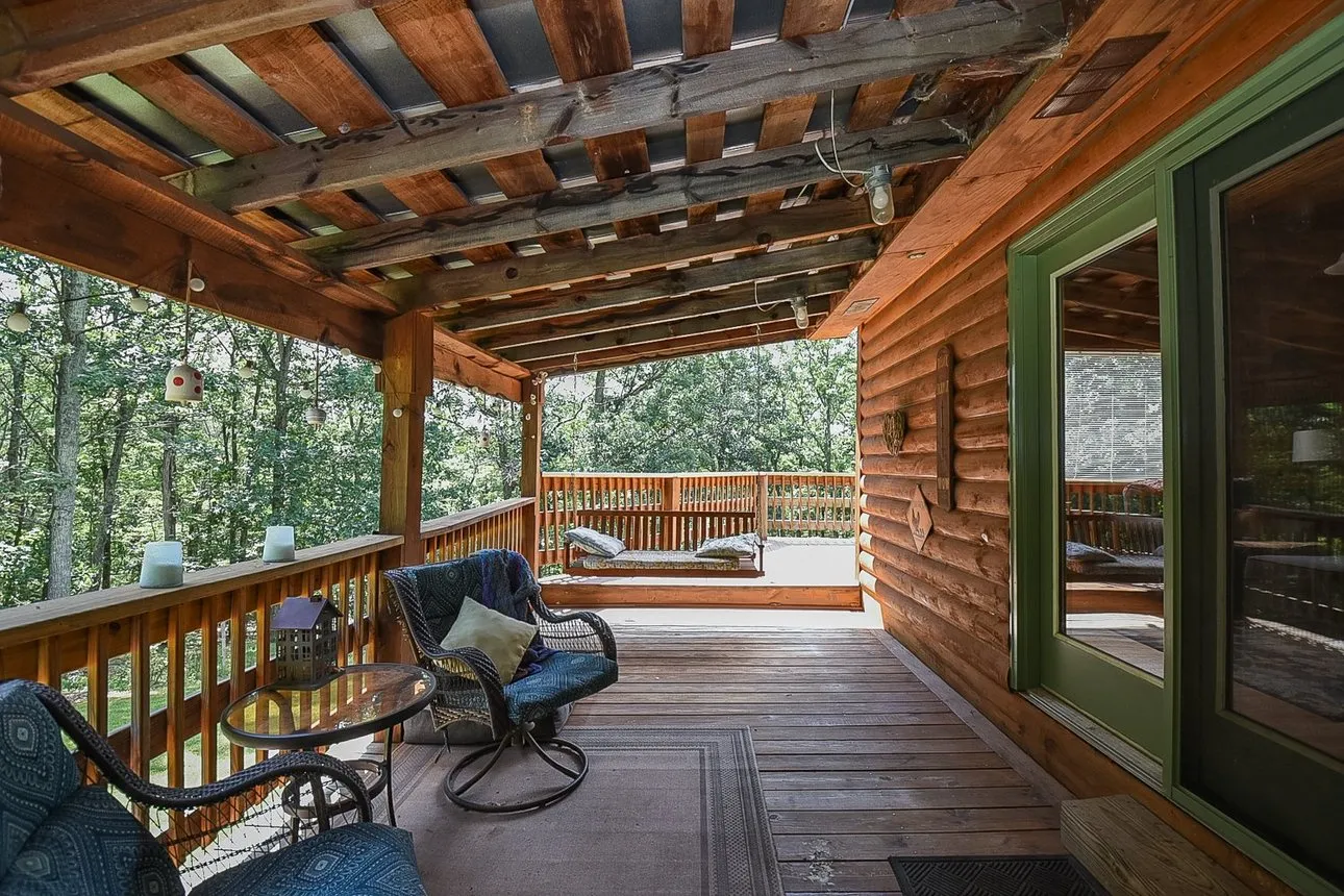 backyard with forest view