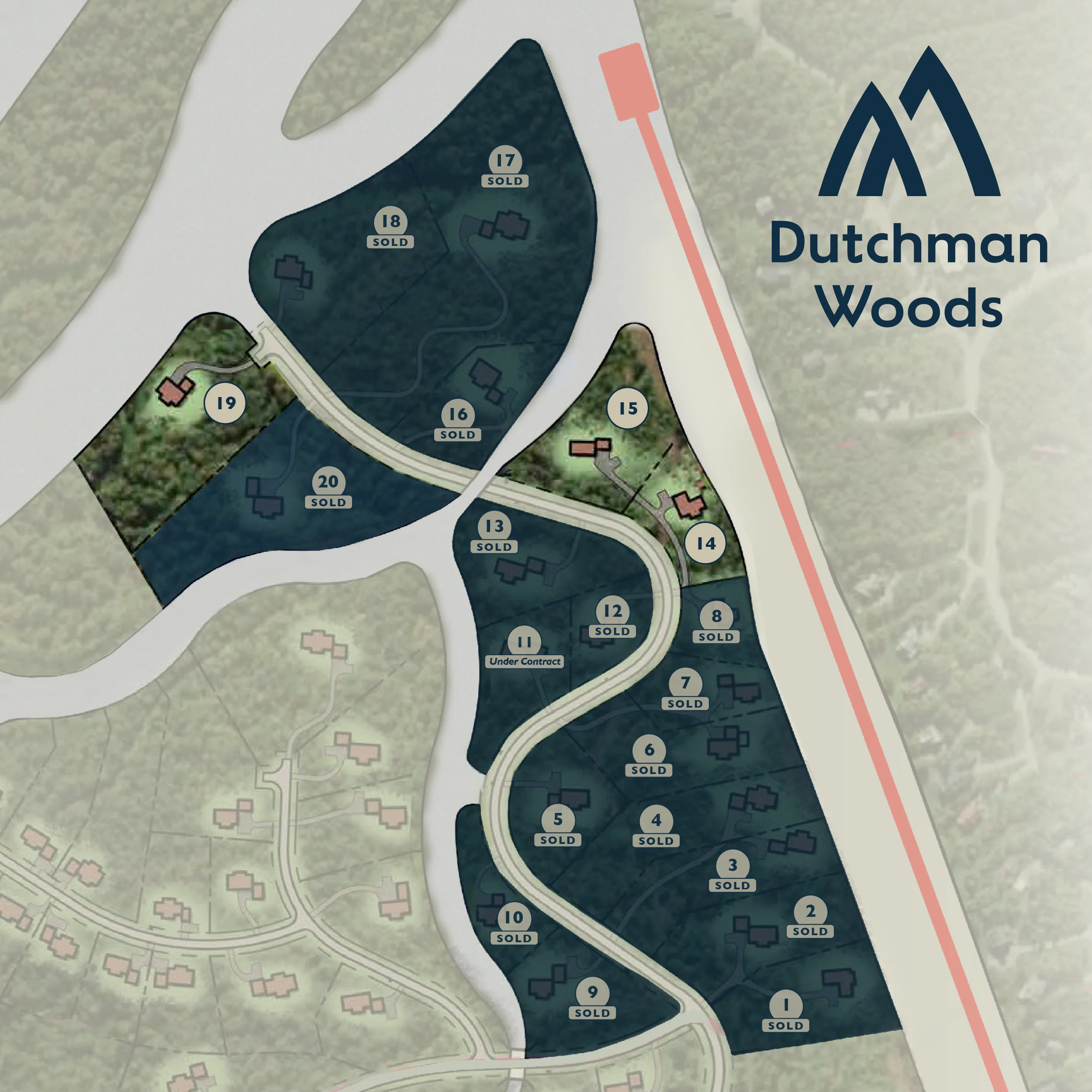 Dutchman Woods Lot Map