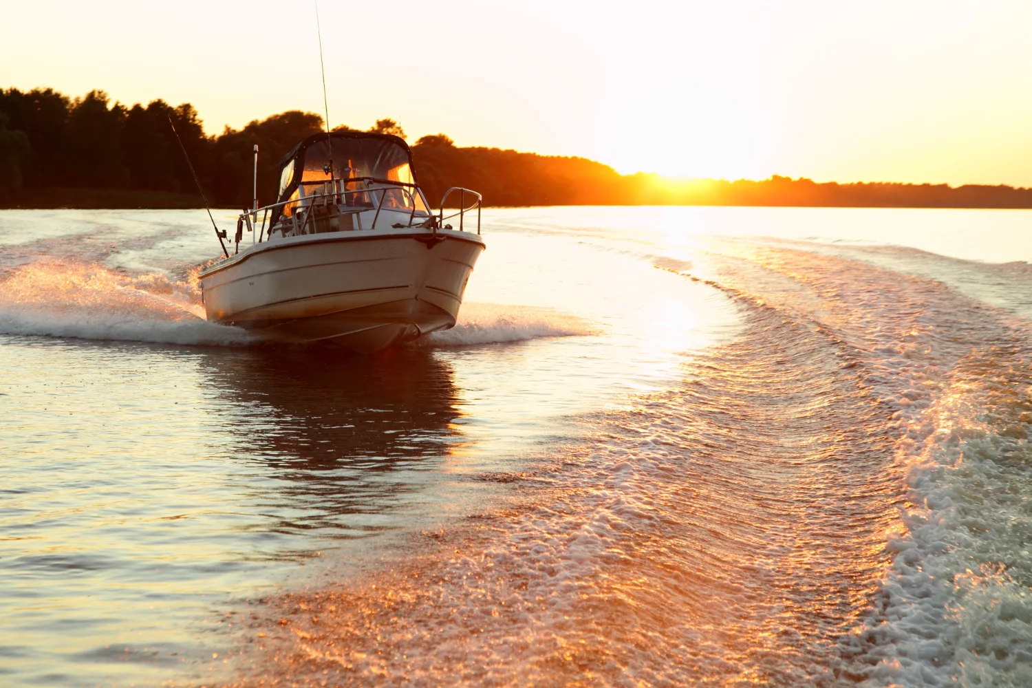 Boating on Moose Pond in Denmark