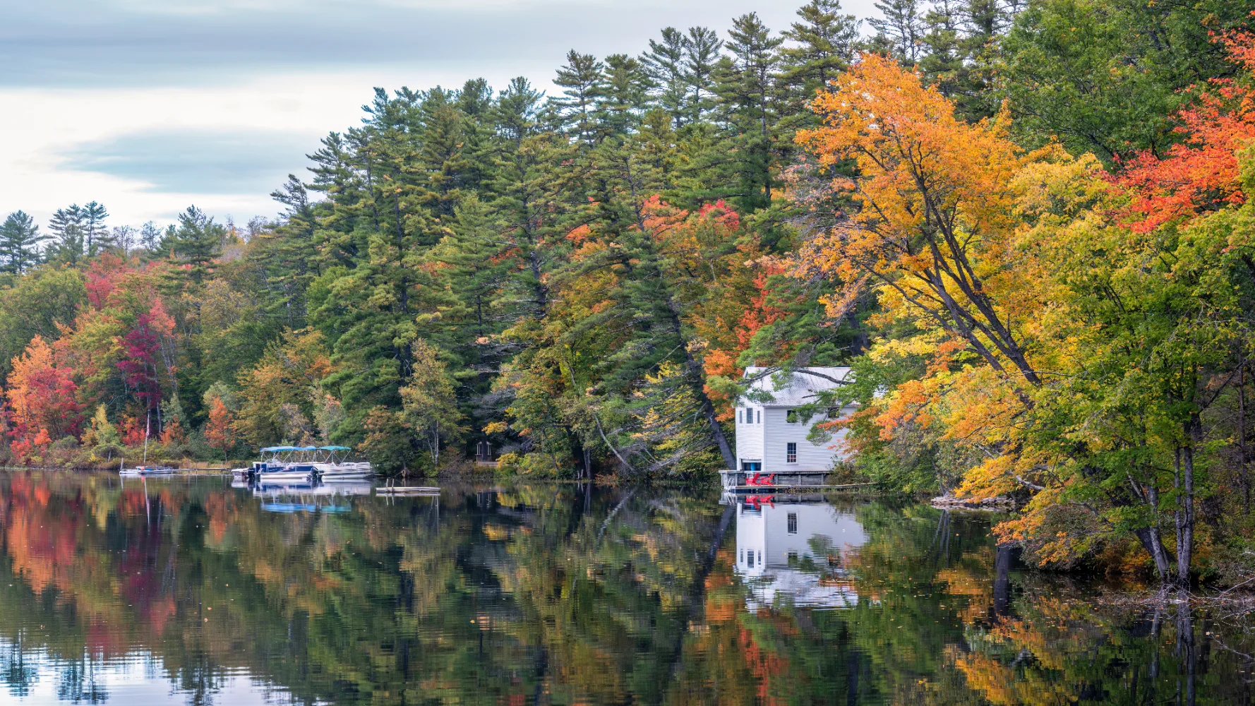 Scenic Kezar Lake in Lovell Maine