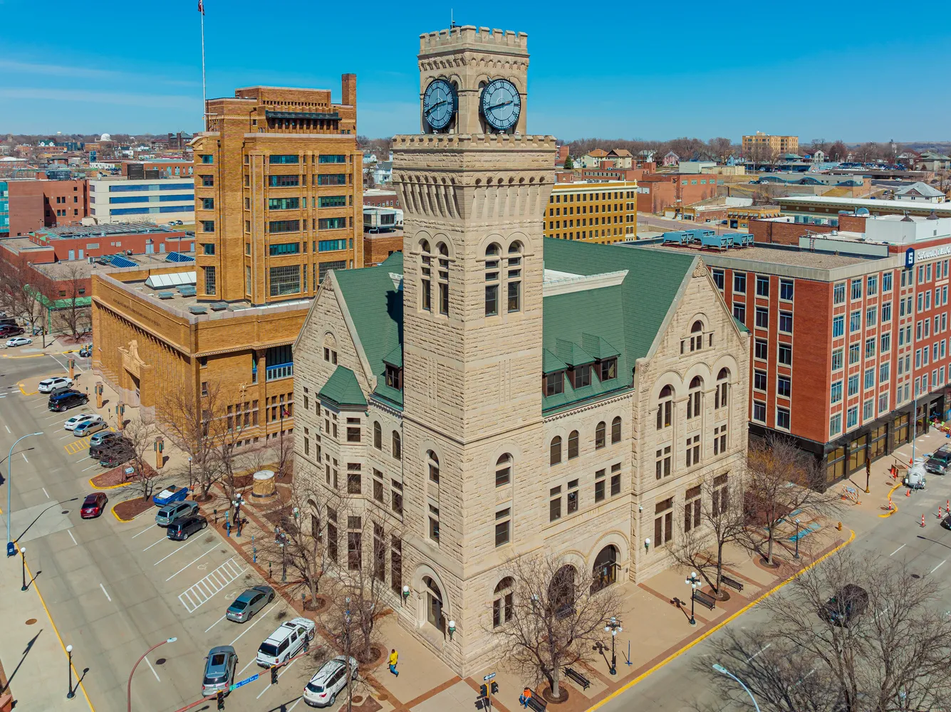 Sioux city aerial view