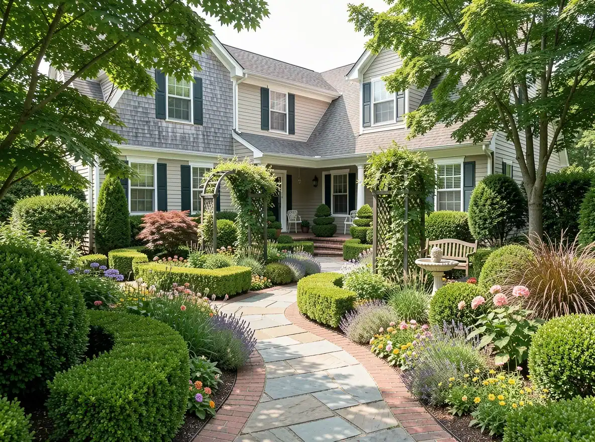 Inviting curb appeal for a home listed for sale
