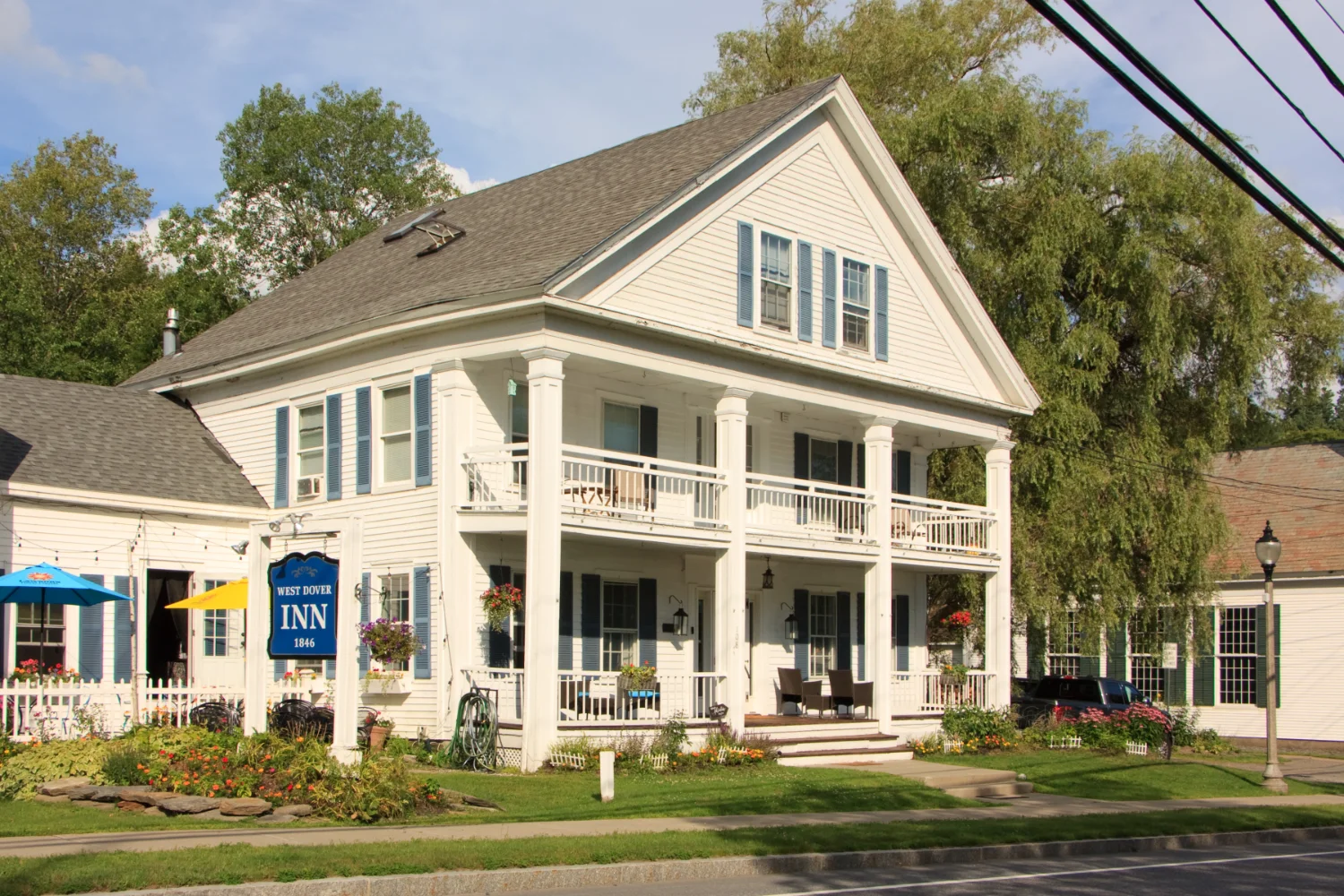Traditional inn in West Dover, Vermont on August 6, 2022
