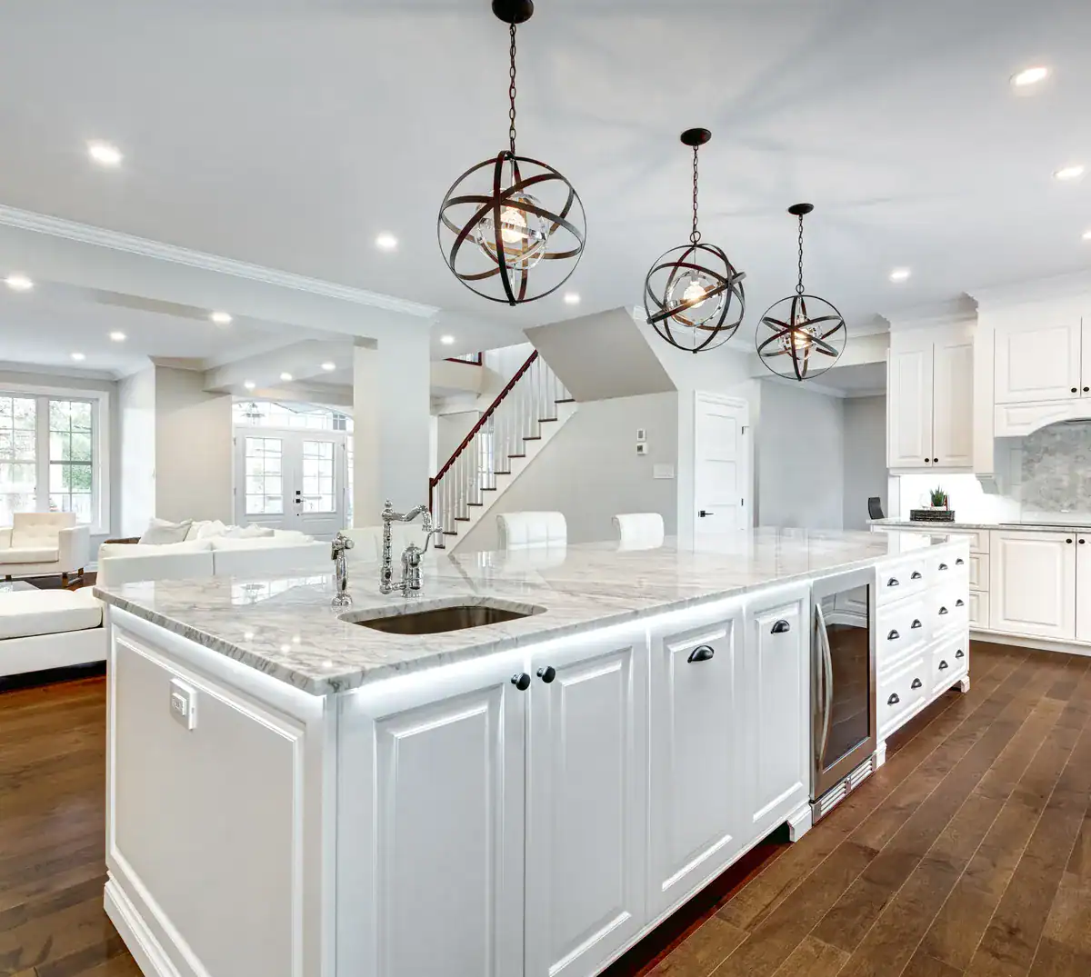 Bright open-plan living space