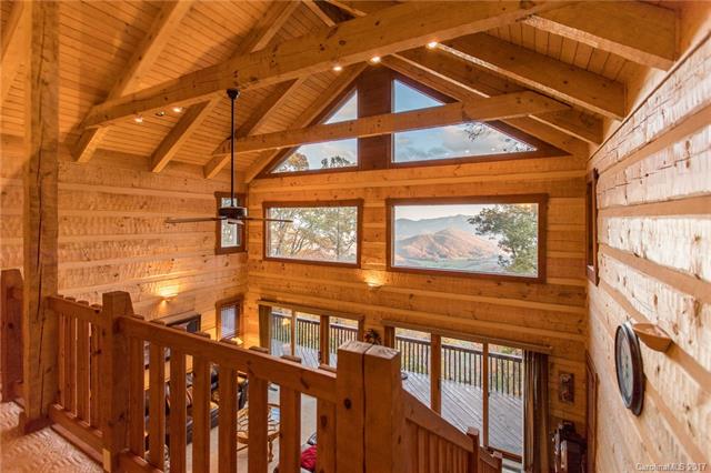 Views for miles at this luxury log cabin