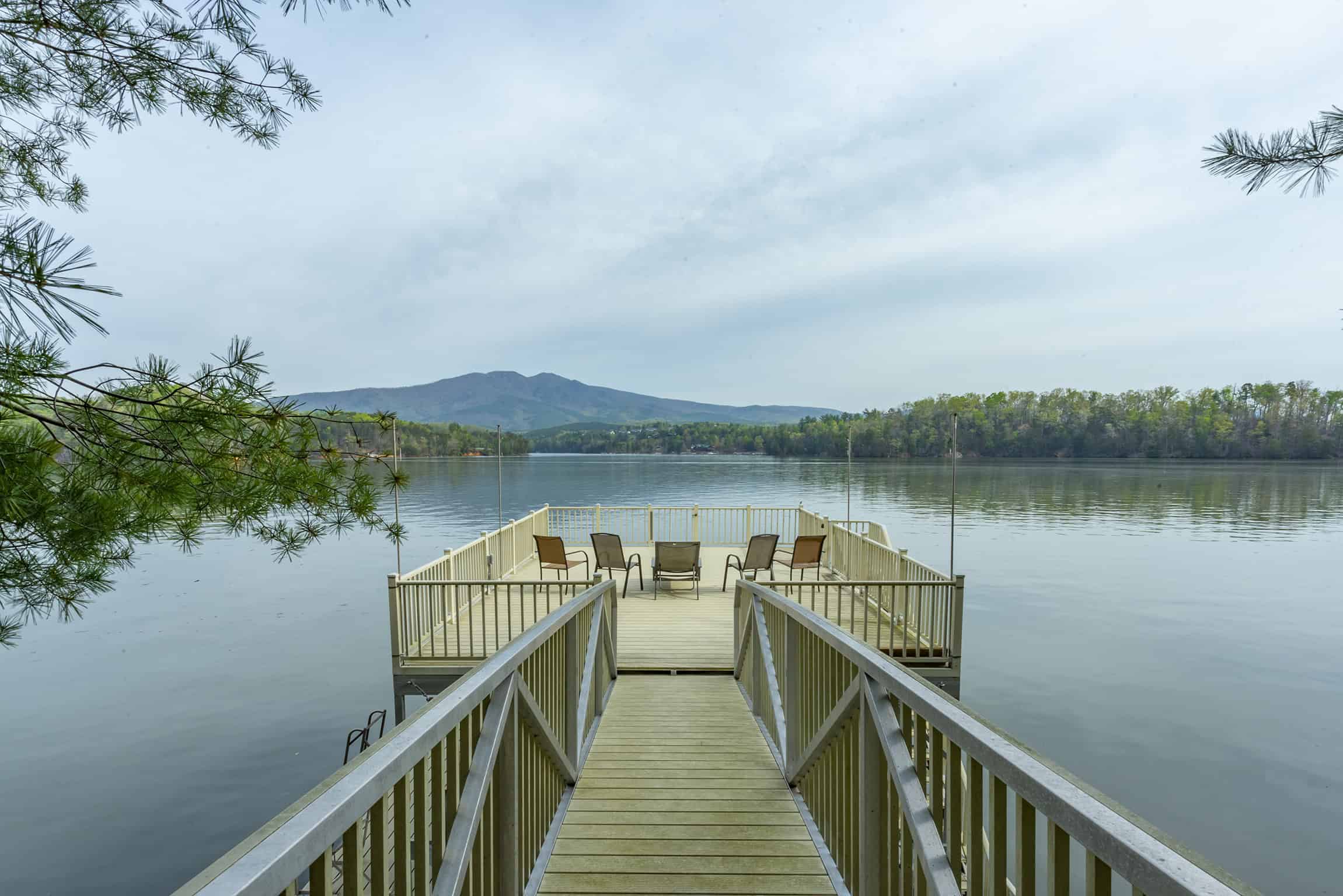 Deck Overlooking a Lake in Western North Carolina