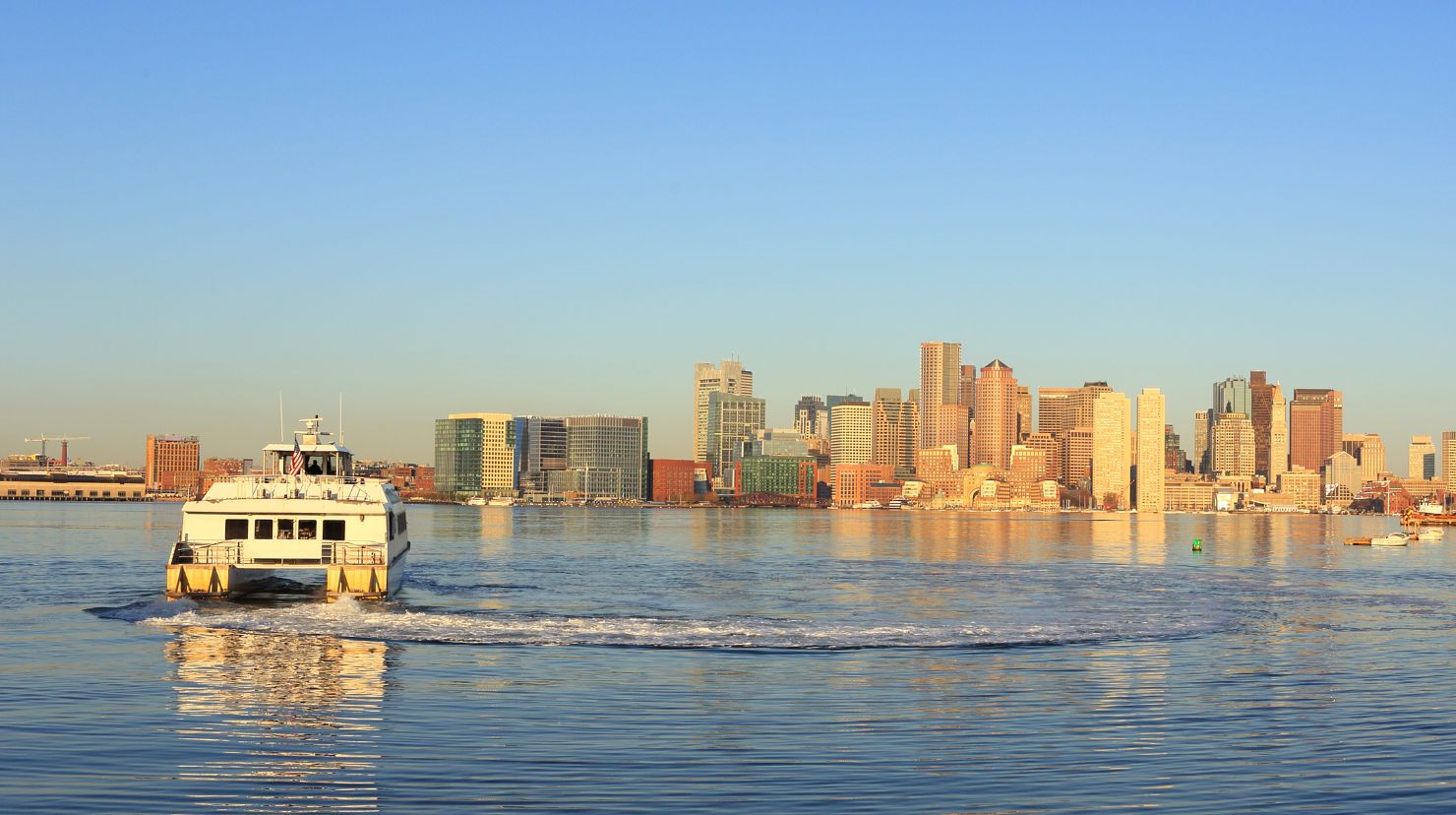 East Boston Ferry Sailing Towards Downtown Boston - East Boston Commuter Options