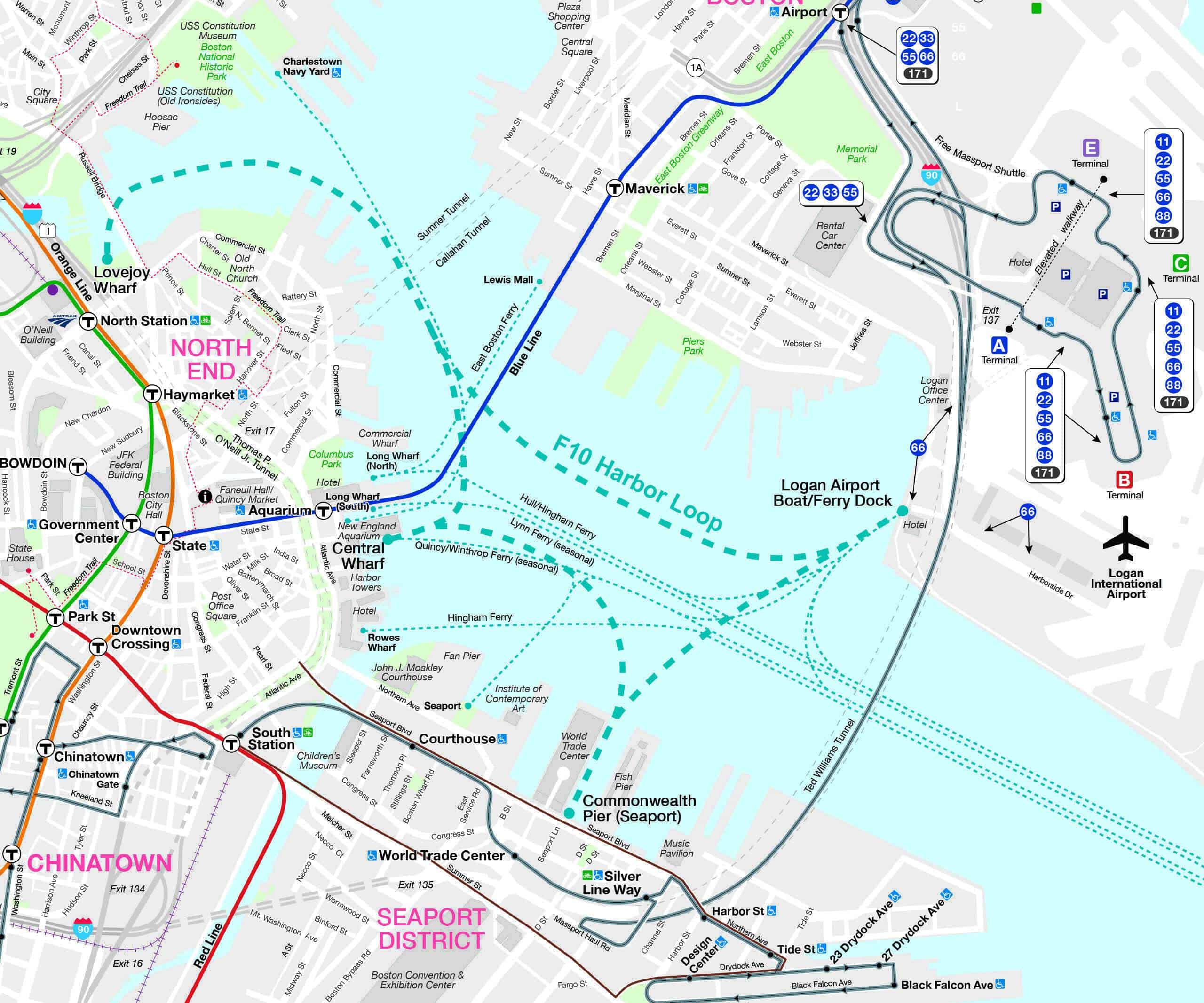 Harbor Ferry Loop Map - East Boston Ferry System