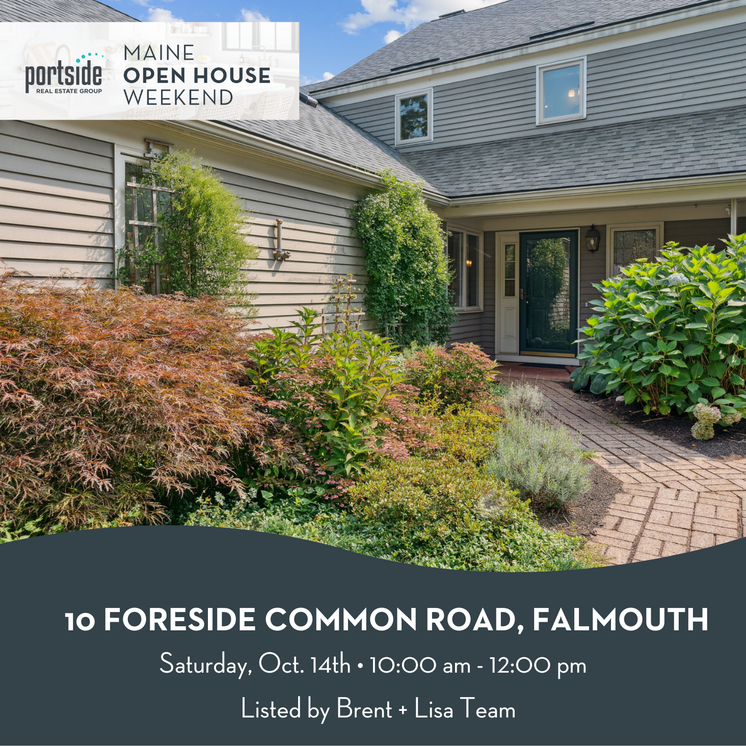 Portside Real Estate Group Maine Open House weekend falmouth condo listed by the Brent and Lisa Team