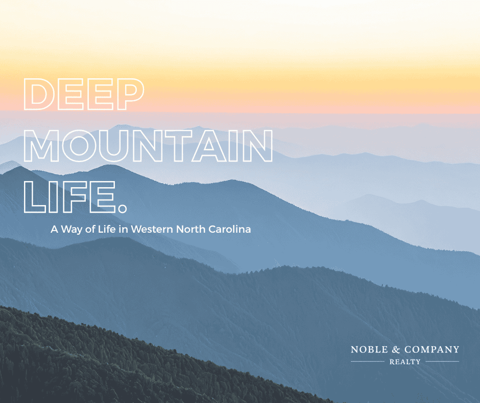 sunset view and layered blue mountain colors of the blue ridge mountains
