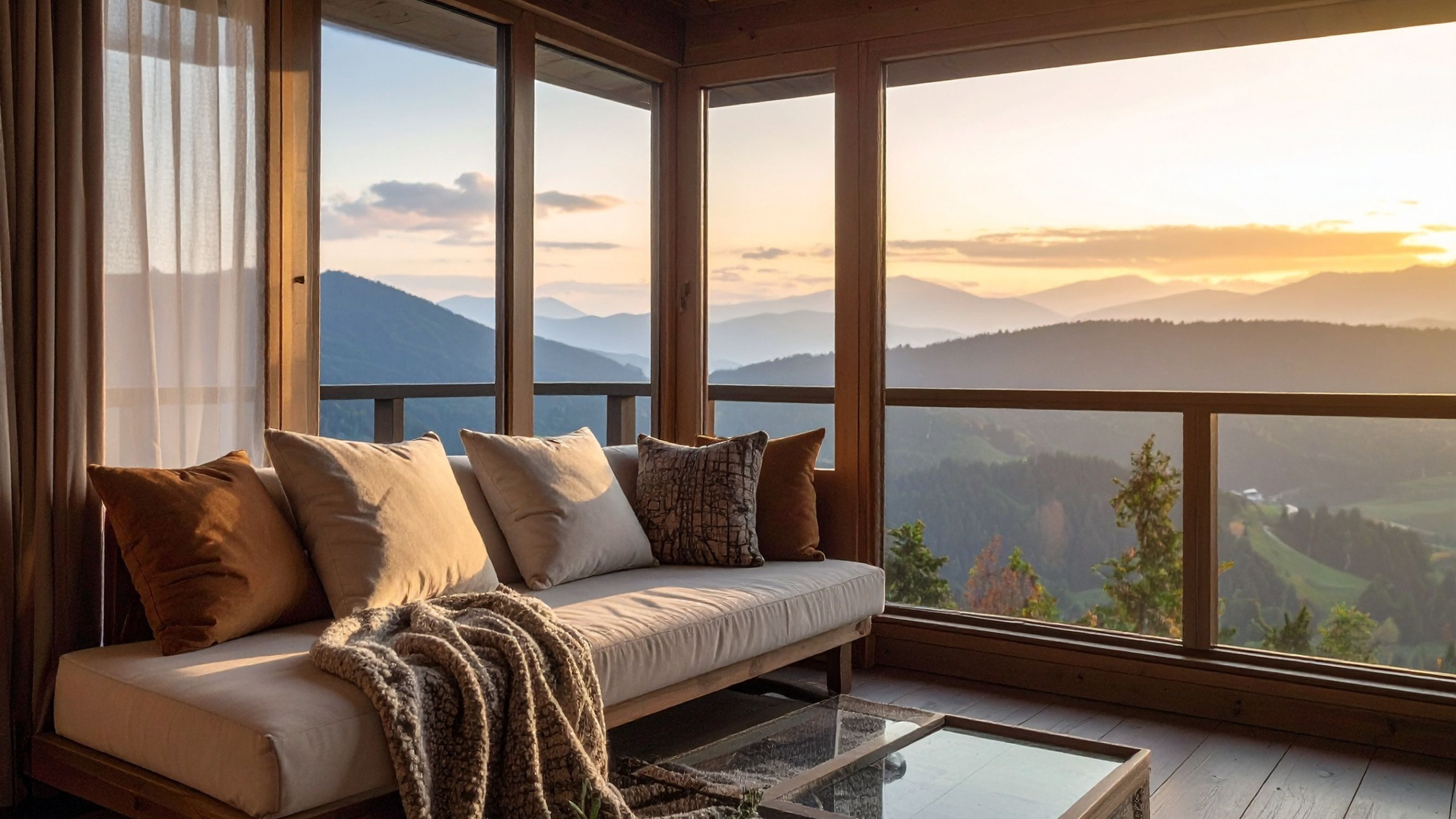 view of blue ridge mountains from luxury home