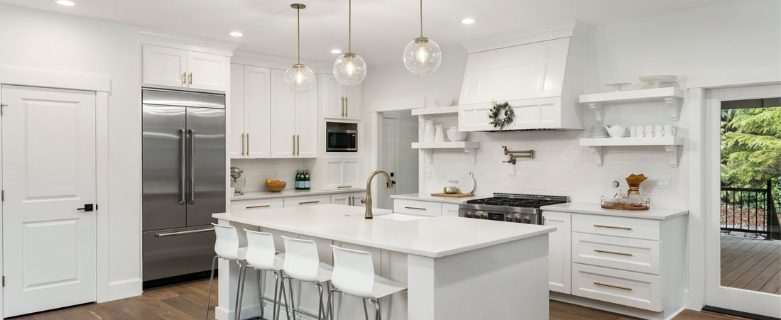 Bright living room interior used in home selling presentation