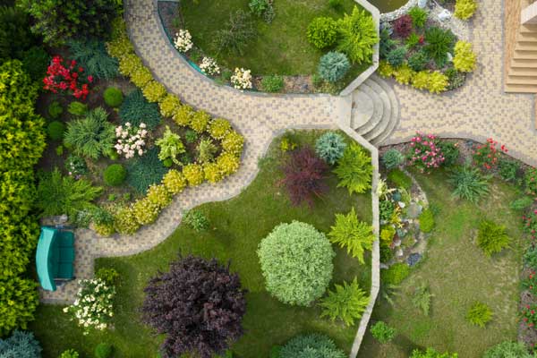 garden view from top