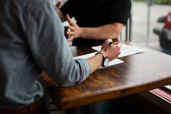 meeting at table