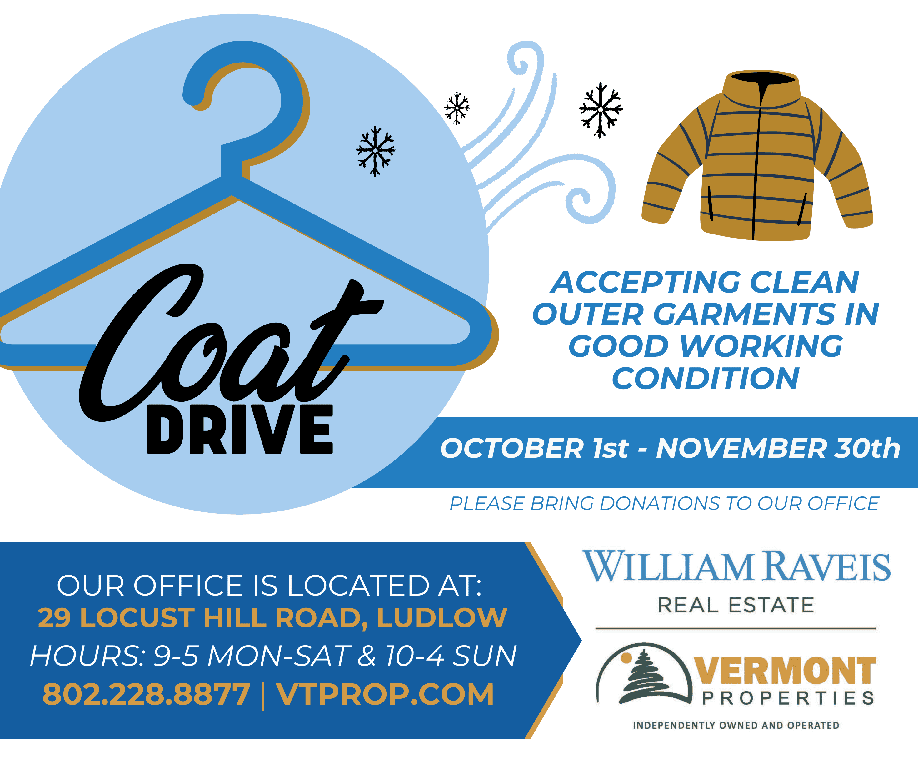 Warmth for Our Neighbors: The Okemo Valley Coat Drive Returns! - William  Raveis Real Estate Vermont Properties, image size:2938x2463