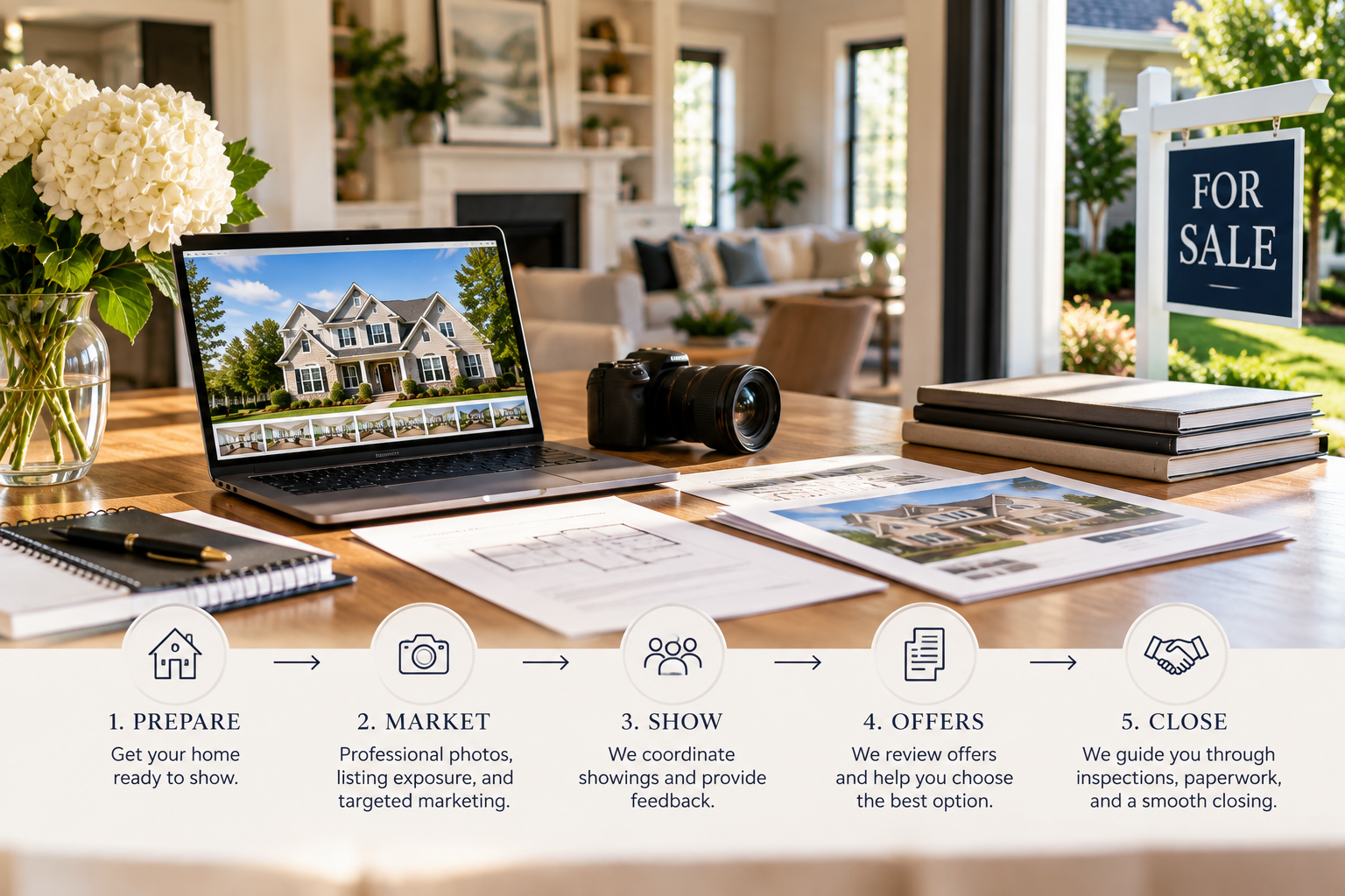 BurkeLord Transaction Management process, from preparing your home to closing.