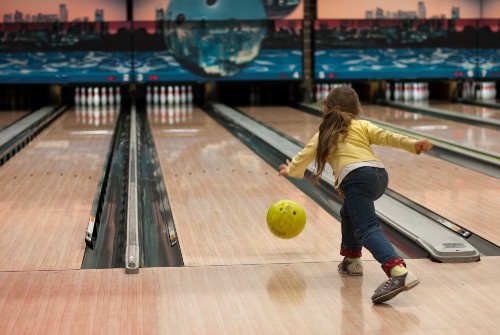 Kid Having Fun Bowling