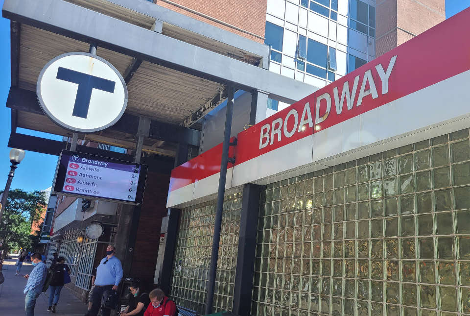 South Boston Broadway T Stop View