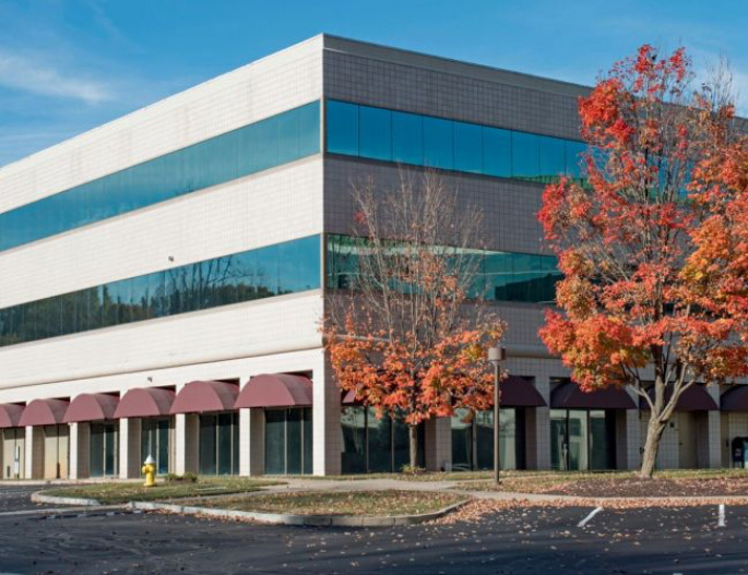 exterior of commercial building