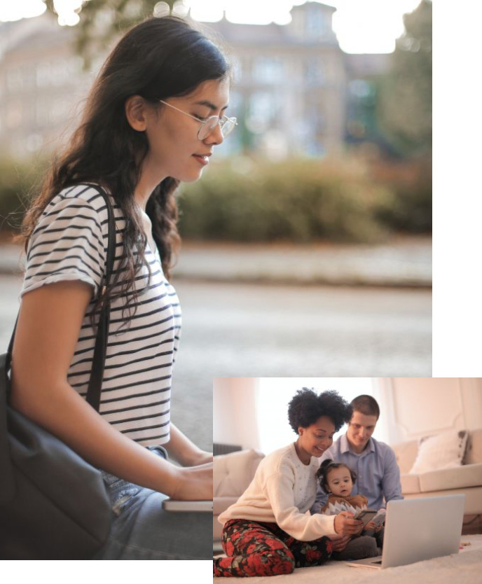 Girl with laptop