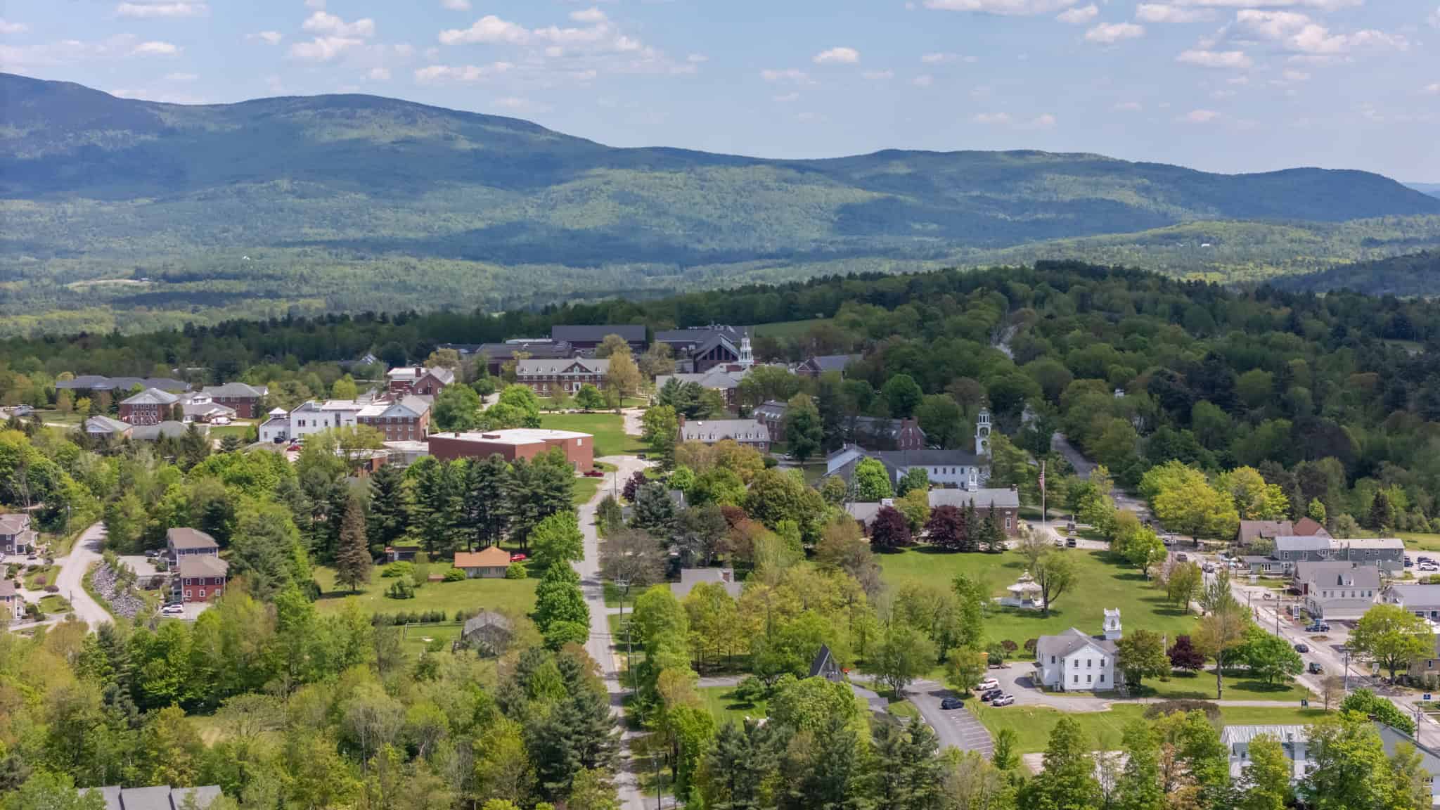Aerial Image of Downtown New London, New Hampshire
