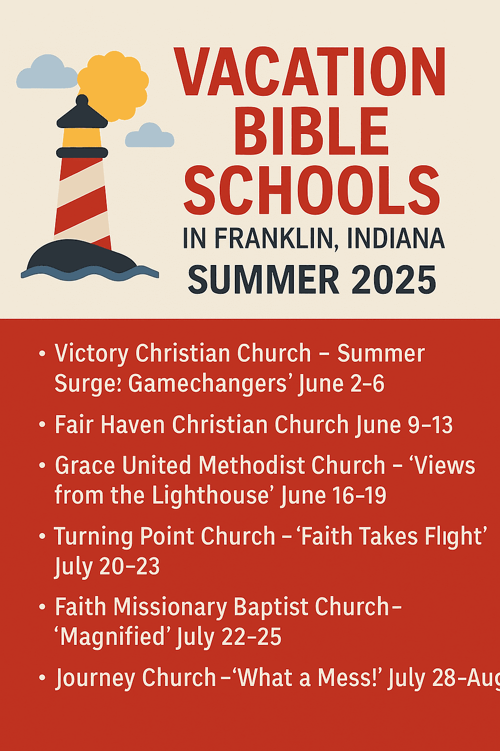 Vacation Bible Schools in Franklin, Indiana – Summer 2025 Guide
